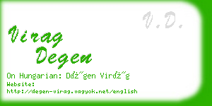 virag degen business card